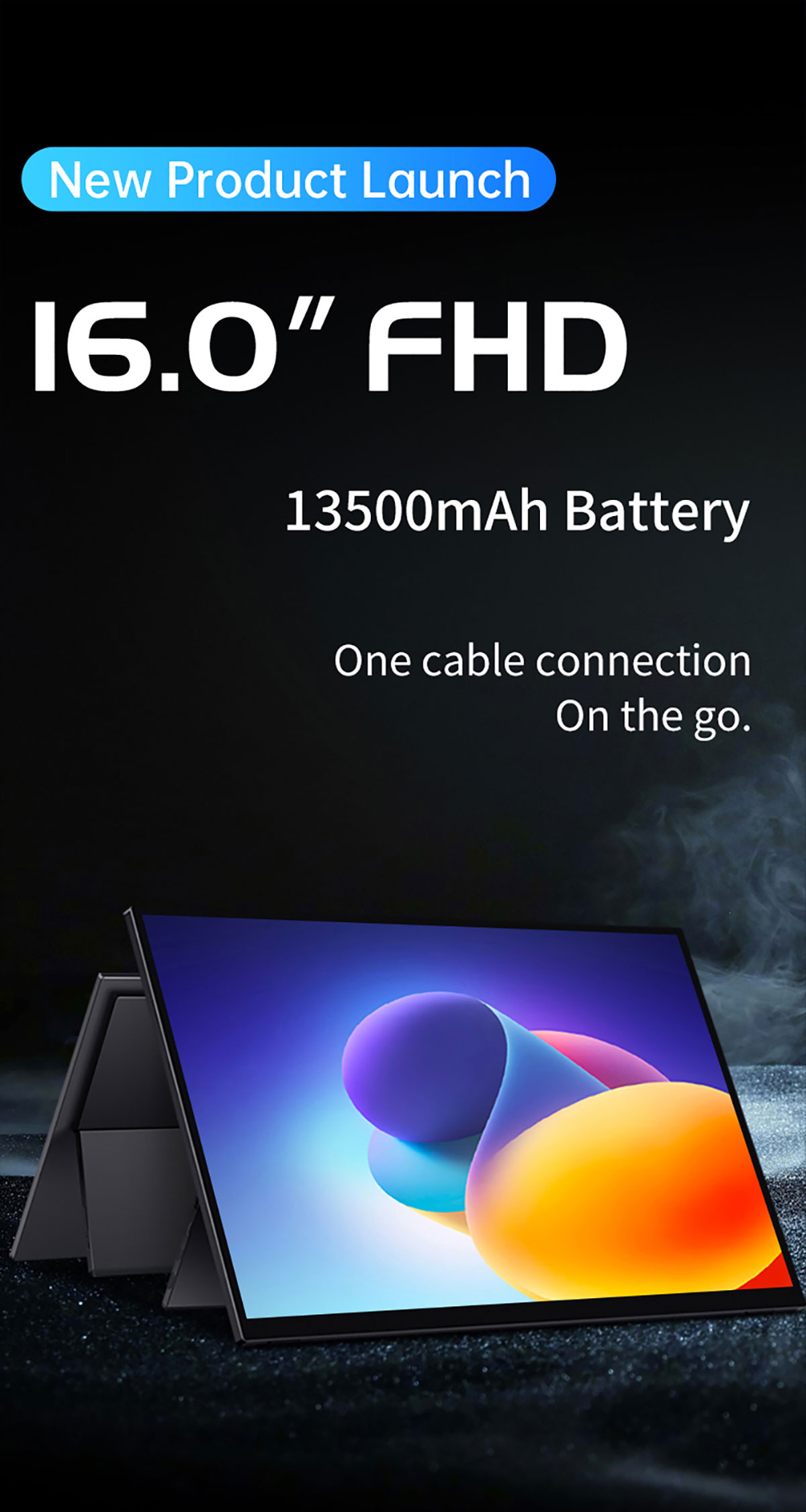 4K Portable Monitor with Battery